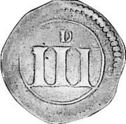 Ireland 3 Pence Ormonde (1643-1644) Varieties exist KM# 57 D III coin reverse