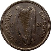 Ireland 3 Pence 1928 KM# 4 Sterling Coinage SAORSTÁT ÉIREANN 19 28 coin obverse Ireland 3 Pence 1928 KM# 4 Sterling Coinage SAORSTÁT ÉIREANN 19 28 coin obverse