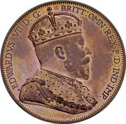 Cyprus 36 Piastres Edward VII XM13b 1901 Proof EDWARDS VII D: G: BRITT: OMN: REX F: D: IND: IMP. coin obverse