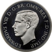 Cyprus 45 Piastres Edward VIII 1937 Proof X# M15 EDWARDVS VIII D: G: BR: OMN: REX F: D: IND: IMP. coin obverse Cyprus 45 Piastres Edward VIII 1937 Proof X# M15 EDWARDVS VIII D: G: BR: OMN: REX F: D: IND: IMP. coin obverse