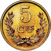 Luxembourg 5 Centimes Charlotte Essai 1924 5 CES coin reverse Luxembourg 5 Centimes Charlotte Essai 1924 5 CES coin reverse