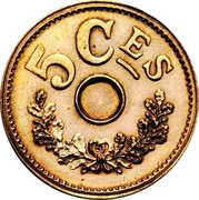 Luxembourg 5 Centimes Marie Adelaide Essai 1915 5 CES coin reverse Luxembourg 5 Centimes Marie Adelaide Essai 1915 5 CES coin reverse