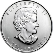 Canada 5 Dollars Moose (Gilted) 2012 ELIZABETH II SB 5 DOLLARS 2012 coin obverse Canada 5 Dollars Moose (Gilted) 2012 ELIZABETH II SB 5 DOLLARS 2012 coin obverse