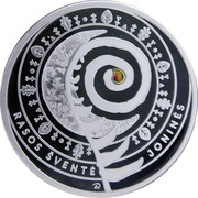 Lithuania 5 Euro Jonines (Rasos) 2018 LMK Proof KM# 236 RASOS ŠVENTĖ JONINĖS ER coin reverse Lithuania 5 Euro Jonines (Rasos) 2018 LMK Proof KM# 236 RASOS ŠVENTĖ JONINĖS ER coin reverse