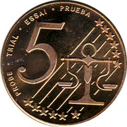 Lithuania 5 Euro (Pattern) X# Pn3 PROBE TRIAL ESSAI PRUEBA 5 coin obverse Lithuania 5 Euro (Pattern) X# Pn3 PROBE TRIAL ESSAI PRUEBA 5 coin obverse