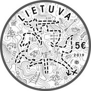Lithuania 5 Euro Scouts 2019 LIETUVA €5 2019 coin obverse