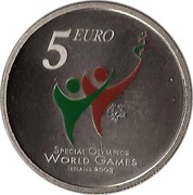 Ireland 5 Euro Special Olympics World Summer Games in Dublin 2003 KM# 40 5 EURO SPECIAL OLYMPCS WORLD GAMES IRELAND 2003 coin reverse Ireland 5 Euro Special Olympics World Summer Games in Dublin 2003 KM# 40 5 EURO SPECIAL OLYMPCS WORLD GAMES IRELAND 2003 coin reverse