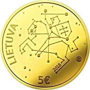Lithuania 5 Euro Technological Sciences 2018 LMK Proof LIETUVA LMK 2018 5 € coin obverse Lithuania 5 Euro Technological Sciences 2018 LMK Proof LIETUVA LMK 2018 5 € coin obverse