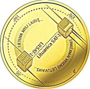 Lithuania 5 Euro Technological Sciences 2018 LMK Proof 180° 270° LIETUVA MYLI LAISVĘ... LITSAT-1 LITUANICA SAT-1 LINKĖJIMAI VISIEMS LIETUVIAMS... 90° 0° coin reverse Lithuania 5 Euro Technological Sciences 2018 LMK Proof 180° 270° LIETUVA MYLI LAISVĘ... LITSAT-1 LITUANICA SAT-1 LINKĖJIMAI VISIEMS LIETUVIAMS... 90° 0° coin reverse
