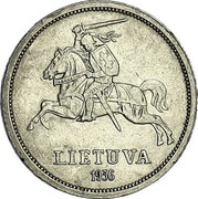 Lithuania 5 Litai Jonas Basanavicius 1936 KM# 82 LIETUVA 1936 coin obverse Lithuania 5 Litai Jonas Basanavicius 1936 KM# 82 LIETUVA 1936 coin obverse