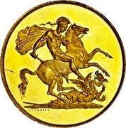 UK 5 Pounds (George III (Second Pattern)) KM# Pn83 P I S T R U C C I coin reverse