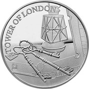 UK 5 Pounds Tower of London Ceremony of the Keys Piedfort 2019 Proof TOWER OF LONDON GD coin reverse UK 5 Pounds Tower of London Ceremony of the Keys Piedfort 2019 Proof TOWER OF LONDON GD coin reverse
