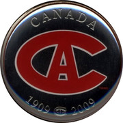 Canada 50 cents Montreal Canadians 2009 1909 2009 CANADA coin reverse