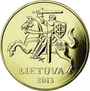 Lithuania 50 Centu Vytis 2013 In sets only KM# 108 LIETUVA 1997 coin obverse Lithuania 50 Centu Vytis 2013 In sets only KM# 108 LIETUVA 1997 coin obverse