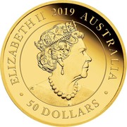 Australia 50 Dollars Australia Double Sovereign 2019 ELIZABETH II AUSTRALIA JC 50 DOLLARS coin obverse Australia 50 Dollars Australia Double Sovereign 2019 ELIZABETH II AUSTRALIA JC 50 DOLLARS coin obverse