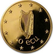 Ireland 50 ECU Irish Presidency 1990 X# 3 50 ECU coin obverse Ireland 50 ECU Irish Presidency 1990 X# 3 50 ECU coin obverse