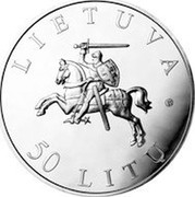 Lithuania 50 Litu Vilnius - European Culture Capital 2009 Proof KM# 163 LIETUVA LMK 50 LITŲ coin obverse Lithuania 50 Litu Vilnius - European Culture Capital 2009 Proof KM# 163 LIETUVA LMK 50 LITŲ coin obverse