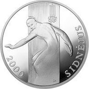 Lithuania 50 Litu XXVII Olympiad in Sydney 2000 Proof KM# 124 2000 ŽA SIDNEJUS coin reverse