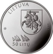Lithuania 50 Litu XXX Olympic Games in London 2011 Proof KM# 220 LIETUVA LMK 2011 50 LITŲ coin obverse Lithuania 50 Litu XXX Olympic Games in London 2011 Proof KM# 220 LIETUVA LMK 2011 50 LITŲ coin obverse