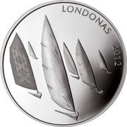Lithuania 50 Litu XXX Olympic Games in London 2011 Proof KM# 220 LONDONAS 2012 coin reverse Lithuania 50 Litu XXX Olympic Games in London 2011 Proof KM# 220 LONDONAS 2012 coin reverse