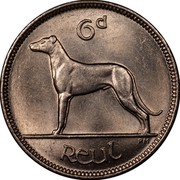 Ireland 6 Pence 1935 KM# 5 Sterling Coinage 6D REUL coin reverse Ireland 6 Pence 1935 KM# 5 Sterling Coinage 6D REUL coin reverse