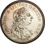 Ireland 6 Shilling George III 1804 Proof KM# Tn1b GEORGIUS III DEI GRATIA REX. coin obverse Ireland 6 Shilling George III 1804 Proof KM# Tn1b GEORGIUS III DEI GRATIA REX. coin obverse