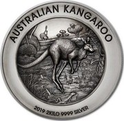 Australia 60 Dollars Australian Kangaroo 2019 AUSTRALIAN KANGAROO P 2019 2KILO 9999 SILVER coin reverse Australia 60 Dollars Australian Kangaroo 2019 AUSTRALIAN KANGAROO P 2019 2KILO 9999 SILVER coin reverse