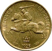 Lithuania Centas 1925 KM# 71 Republic LIETUVOS RESPUBLIKA 1925 coin obverse Lithuania Centas 1925 KM# 71 Republic LIETUVOS RESPUBLIKA 1925 coin obverse