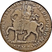 Ireland Crown James II Gun Money 1690 Proof KM# 103.1a BRI FRA ET HIB REX IAC II DEI GRA MAG coin obverse Ireland Crown James II Gun Money 1690 Proof KM# 103.1a BRI FRA ET HIB REX IAC II DEI GRA MAG coin obverse