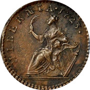 Ireland Farthing George I 1723 KM# 118 HIBERNIA 1723 coin reverse