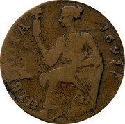 Ireland Farthing 1691 KM# 107.2 Siege of Limerick HIBERNIA 1691 coin reverse Ireland Farthing 1691 KM# 107.2 Siege of Limerick HIBERNIA 1691 coin reverse