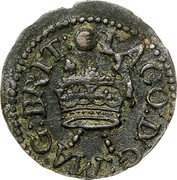 Ireland Farthing James I 1613 KM# 22.24 IACO: D: G: MAG: BRIT: coin obverse Ireland Farthing James I 1613 KM# 22.24 IACO: D: G: MAG: BRIT: coin obverse
