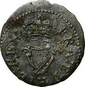 Ireland Farthing James I 1613 KM# 22.1 FRA: ET: HIB: REX: coin reverse Ireland Farthing James I 1613 KM# 22.1 FRA: ET: HIB: REX: coin reverse