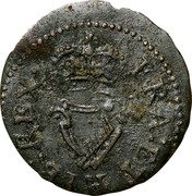 Ireland Farthing James I (1613) KM# 22.26 FRA: ET: HIB: REX: coin reverse Ireland Farthing James I (1613) KM# 22.26 FRA: ET: HIB: REX: coin reverse