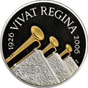 UK Five Pounds Vivat Regina Piedfort 2006 Proof KM# P58 1926 VIVAT REGINA 2006 R DSW coin reverse