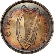 Ireland Florin 1942 KM# 15 Republic ÉIRE 1940 coin obverse Ireland Florin 1942 KM# 15 Republic ÉIRE 1940 coin obverse