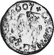 Lithuania Grosz Sigismund III 1607 with shield under Vytis KM# 9 CH CS MAG D 1607 coin reverse Lithuania Grosz Sigismund III 1607 with shield under Vytis KM# 9 CH CS MAG D 1607 coin reverse