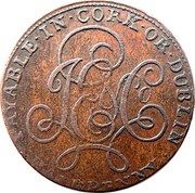 Ireland Halfpenny Cork - J E & Co 1794  J E & CO PAYABLE ∙ IN ∙ CORK ∙ OR ∙ DUBLIN ∙ HALFPENNY ∙ coin reverse Ireland Halfpenny Cork - J E & Co 1794  J E & CO PAYABLE ∙ IN ∙ CORK ∙ OR ∙ DUBLIN ∙ HALFPENNY ∙ coin reverse
