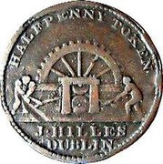 Ireland Halfpenny Dublin - Hilles Ironmongers 1813  HALFPENNY TOKEN J∙HILLES DUBLIN coin obverse