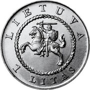 Lithuania Litas 425th anniversary of Vilnius University 2004 KM# 137 1 LITAS LIETUVA coin obverse Lithuania Litas 425th anniversary of Vilnius University 2004 KM# 137 1 LITAS LIETUVA coin obverse