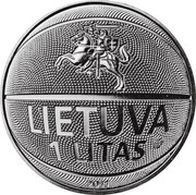 Lithuania Litas European Basketball Championship 2011 KM# 177 LIETUVA 1 LITAS LMK 2011 coin obverse Lithuania Litas European Basketball Championship 2011 KM# 177 LIETUVA 1 LITAS LMK 2011 coin obverse