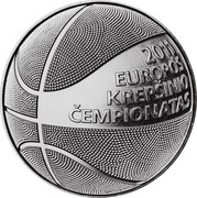 Lithuania Litas European Basketball Championship 2011 KM# 177 2011 EUROPOS KREPÅ INIO ÄŒEMPIONATAS coin reverse Lithuania Litas European Basketball Championship 2011 KM# 177 2011 EUROPOS KREPÅ INIO ÄŒEMPIONATAS coin reverse