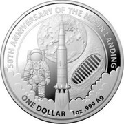 Australia One Dollar 50 Years Moondlanding 2019 50TH ANNIVERSARY OF THE MOON LANDING ONE DOLLAR 1OZ .999 AG coin reverse Australia One Dollar 50 Years Moondlanding 2019 50TH ANNIVERSARY OF THE MOON LANDING ONE DOLLAR 1OZ .999 AG coin reverse