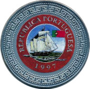 UK One Dollar Portuguese Republic 1998 REPUBLICA PORTUGUESA 1997 coin reverse