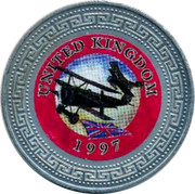UK One Dollar United Kingdom 1998 UNITED KINGDOM 1997 coin reverse UK One Dollar United Kingdom 1998 UNITED KINGDOM 1997 coin reverse