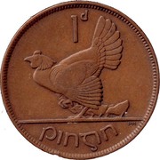 Ireland Penny 1928 KM# 3 Sterling Coinage 1D PINGIN PM coin reverse Ireland Penny 1928 KM# 3 Sterling Coinage 1D PINGIN PM coin reverse