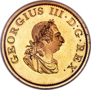 Ireland Penny George III 1805 Restrike. Proof KM# 148.2a GERGIUS III∙D:G∙REX. coin obverse Ireland Penny George III 1805 Restrike. Proof KM# 148.2a GERGIUS III∙D:G∙REX. coin obverse