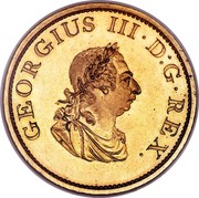 Ireland Penny George III 1805 Restrike. Proof KM# 148.2d GERGIUS III∙D:G∙REX. coin obverse Ireland Penny George III 1805 Restrike. Proof KM# 148.2d GERGIUS III∙D:G∙REX. coin obverse
