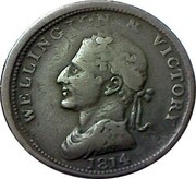 Ireland Penny Wellington - Edward Bewley 1816  WELLINGTON & VICTORY I PARKES 1814 coin obverse Ireland Penny Wellington - Edward Bewley 1816  WELLINGTON & VICTORY I PARKES 1814 coin obverse
