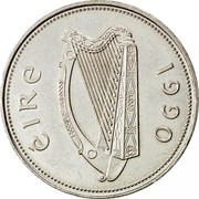 Ireland Punt 1990 Proof KM# 27 Decimal Coinage ÉIRE 1990 coin obverse Ireland Punt 1990 Proof KM# 27 Decimal Coinage ÉIRE 1990 coin obverse